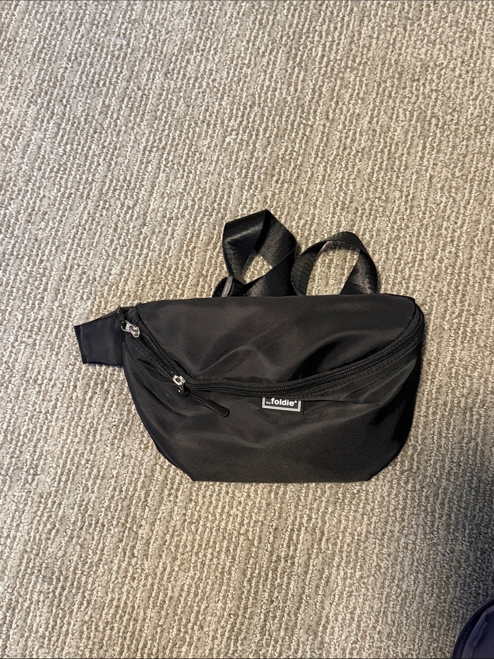 The Foldie Black Crossbody